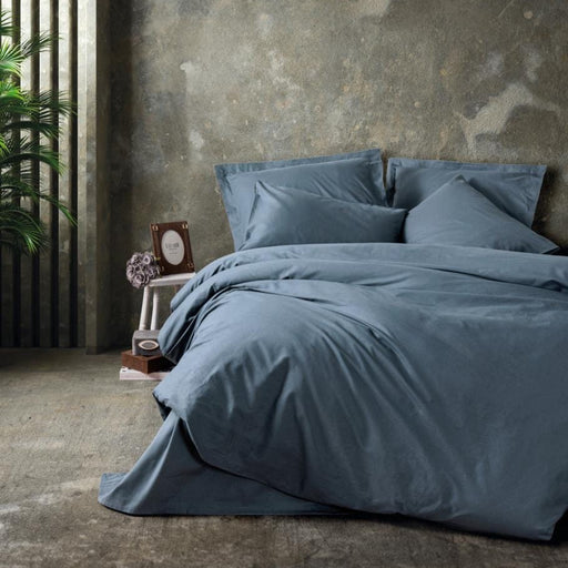 Plain Antrasit Çift Kişilik Nevresim Takımı Ranforce 57 Tel %100 Pamuk Bonvagon