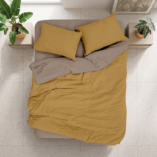 Plain Çift Kişilik Nevresim Takımı Amber Vizon