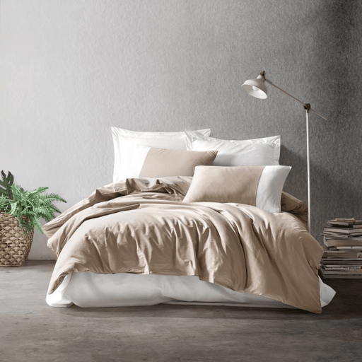 Plain Tek Kişilik Nevresim Takımı Vizon Krem Bonvagon