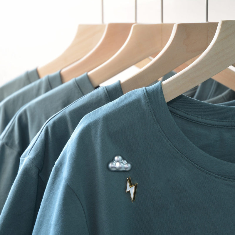 Pofidik Bulut ve Şimşek Broş Pin Seti Bonvagon Metalmorphose