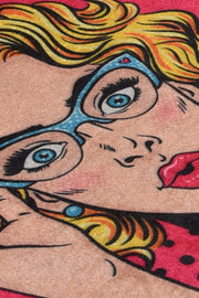 Pop Art Dijital Baskılı 2li Set Banyo Halısı, Kaymaz Taban, Yıkanabilir Bonvagon