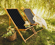 Pots Grey Katlanabilir Şezlong Katlanır Ahşap Lounge Chair
