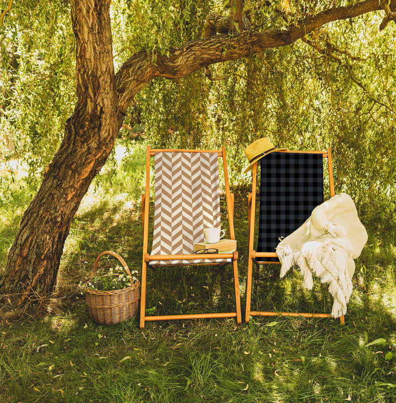 Pots Grey Katlanabilir Şezlong Katlanır Ahşap Lounge Chair
