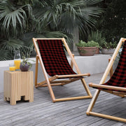Pots Katlanabilir Şezlong Katlanır Ahşap Lounge Chair