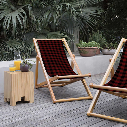 Pots Katlanabilir Şezlong Katlanır Ahşap Lounge Chair
