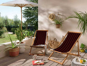 Pots Katlanabilir Şezlong Katlanır Ahşap Lounge Chair