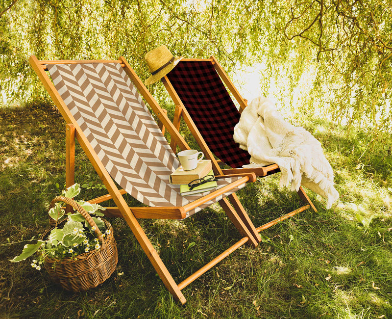 Pots Katlanabilir Şezlong Katlanır Ahşap Lounge Chair