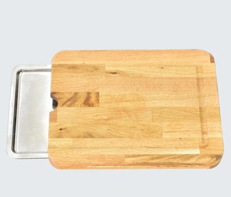 Pratik Tepsili Ahşap Kesme Tahtası Bonvagon