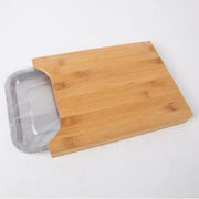 Pratik Tepsili Ahşap Kesme Tahtası Bonvagon