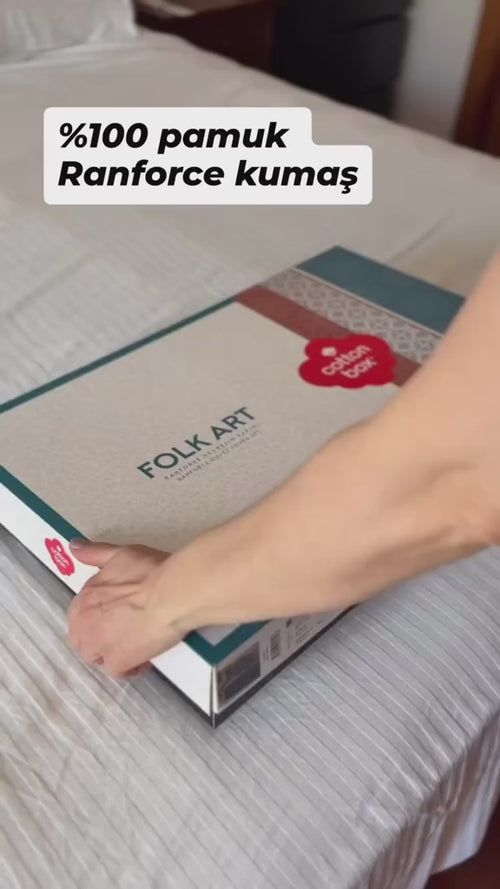 Folk Art Çift Kişilik Nevresim Takımı Erna Petrol Bonvagon