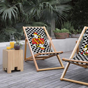 Prince Katlanabilir Şezlong Katlanır Ahşap Lounge Chair