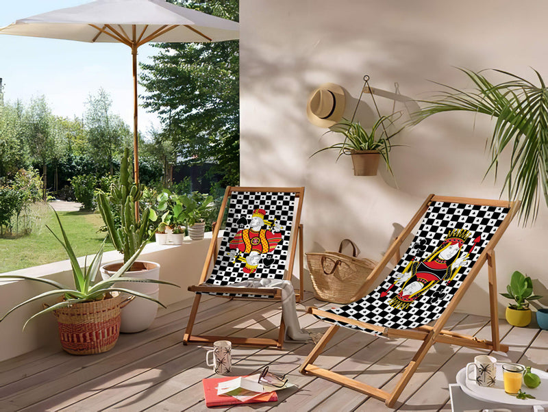 Prince Katlanabilir Şezlong Katlanır Ahşap Lounge Chair