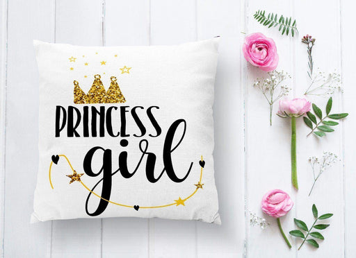 Prıncess Gırl Yazılı Dijital Baskılı Dekoratif Yastık Kırlent Kılıfı 43x43cm Bonvagon