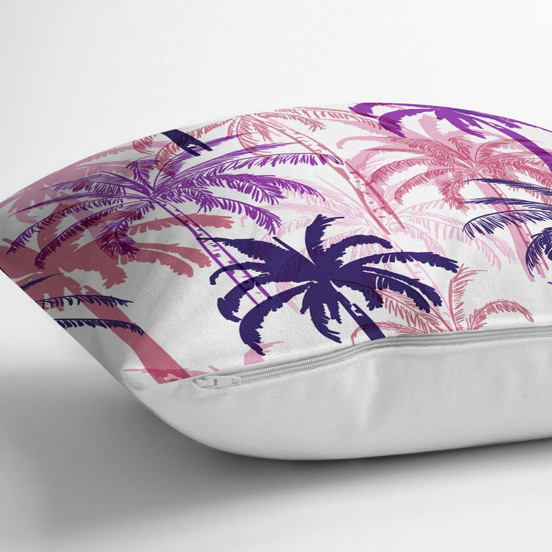 Pudra Renkler Ananas Desenli Özel Tasarım Yastık Kırlent Kılıfı 43x43cm Bonvagon