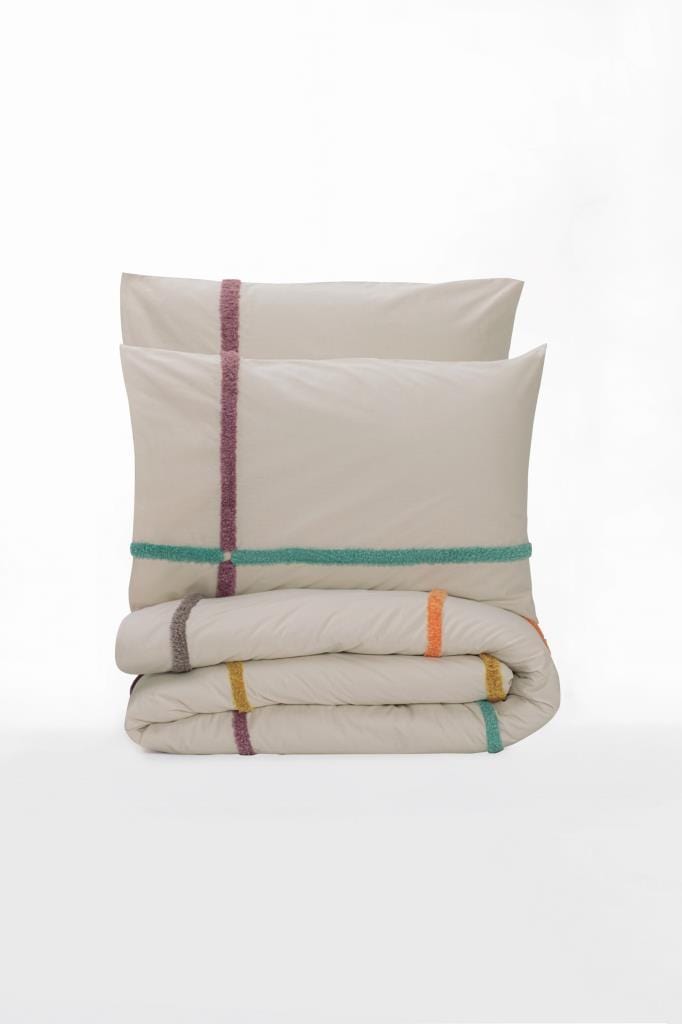 Puff Nakışlı Ranforce çift Kişilik Nevresim Takımı İnsula Gülkurusu Bonvagon