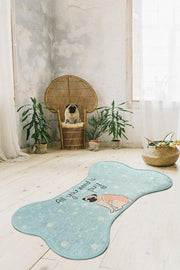 Pug 60x100cm Dijital Baskılı Mutfak Halısı, Kaymaz Taban, Yıkanabilir Bonvagon