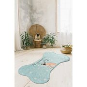 Pug Dijital Baskılı Köpek Paspası, Kaymaz Taban, Yıkanabilir Bonvagon