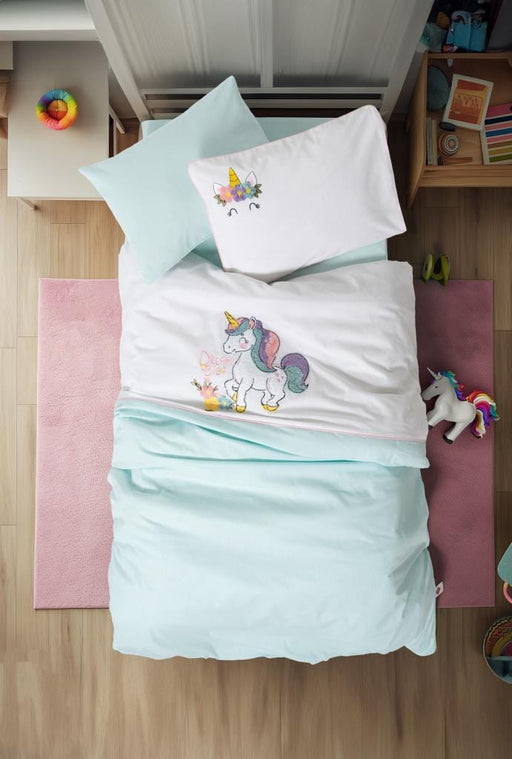 Punch Nakışlı Bebek Nevresim Takımı Doli Mint Bonvagon