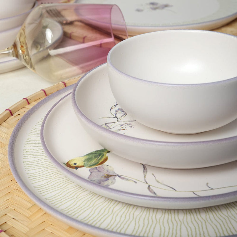 Purple Bloom Nordic Yemek Takımı 24 Parça 6 Kişilik Bonvagon