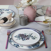 Purple Flower Yemek Takımı 24 Parça 6 Kişilik