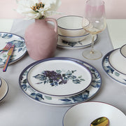 Purple Flower Yemek Takımı 24 Parça 6 Kişilik