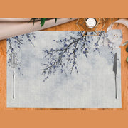 Purple Spring 4lü İnce Keten Kumaş Amerikan Servisi 50x35cm