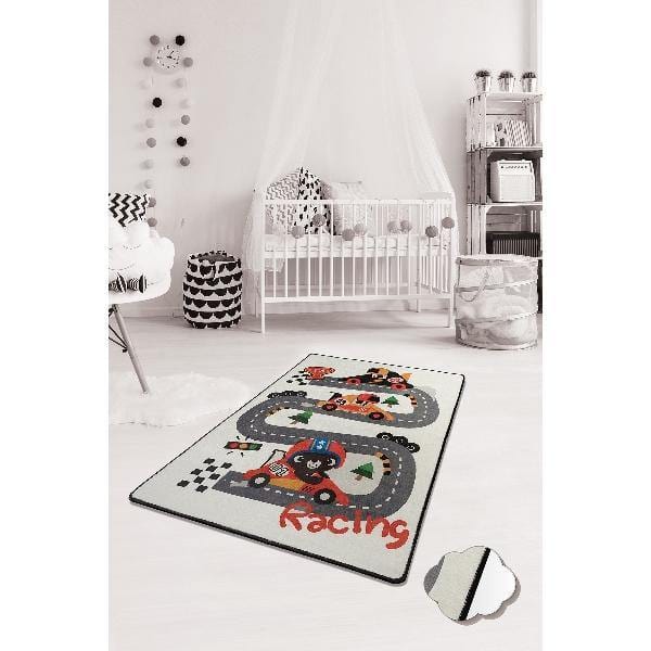 Race Yıkanabilir Antibakteriyel Çocuk Halısı, Kaymaz Taban, Yıkanabilir Bonvagon