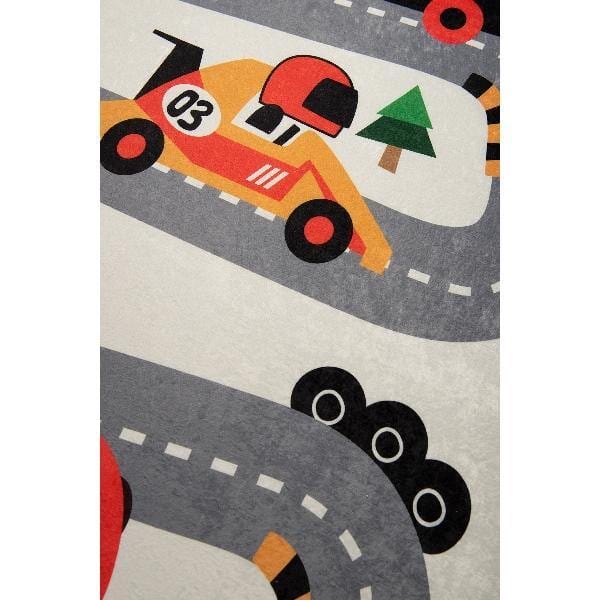 Race Yıkanabilir Antibakteriyel Çocuk Halısı, Kaymaz Taban, Yıkanabilir Bonvagon