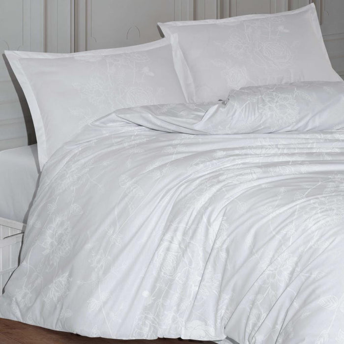 Ranforce Nevresim Takımı Çift Kişilik Arnor Beyaz Bonvagon