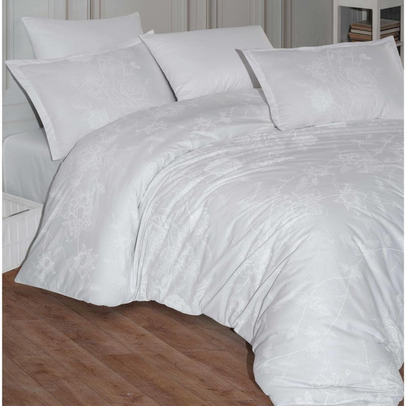 Ranforce Nevresim Takımı Çift Kişilik Arnor Beyaz Bonvagon