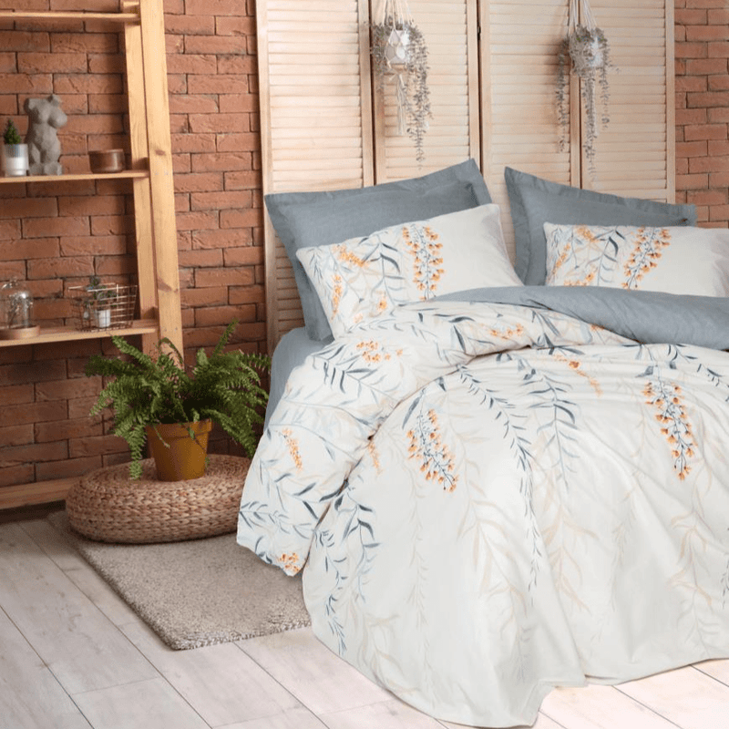 Ranforce Nevresim Takımı çift Kişilik Hiedra İndigo Bonvagon