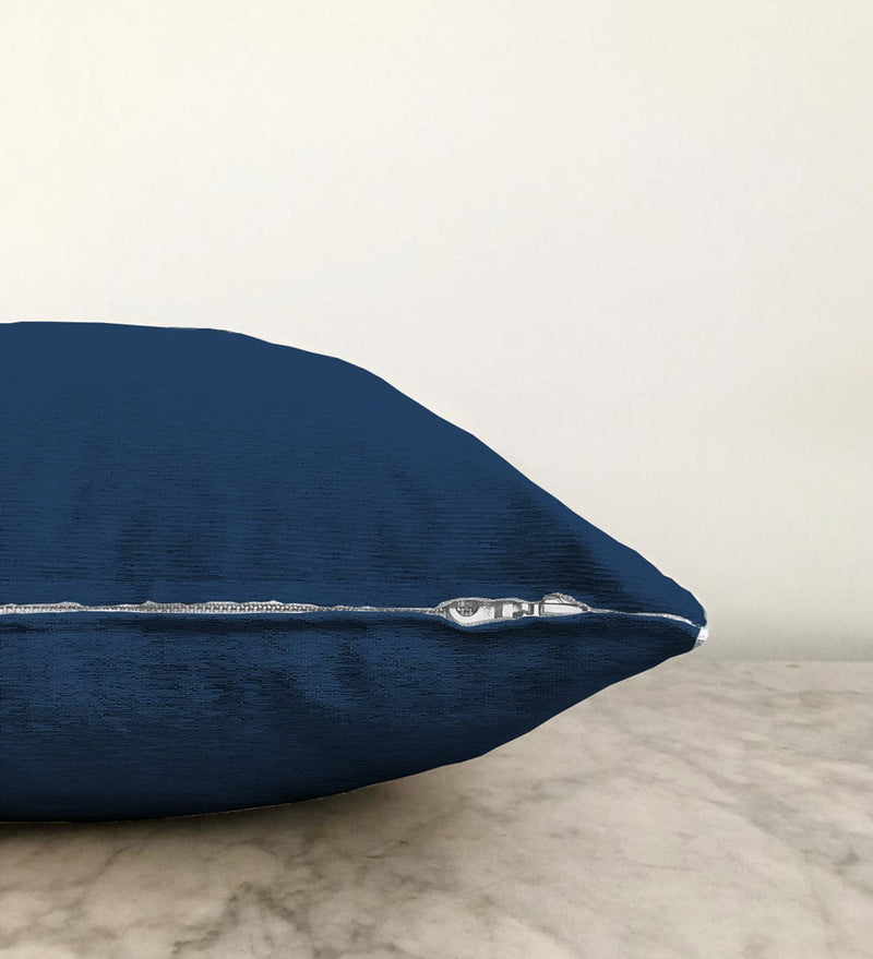 Raşel Kadife Lacivert Renkli Dekoratif Raşel Kadife Yastık Kırlent Kılıfı Bonvagon