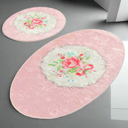 Rena Dijital Baskılı 2li Set Banyo Halısı, Kaymaz Taban, Yıkanabilir Bonvagon