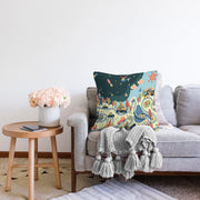 Renkli Araba Yol Tasarımlı Çocuk & Genç Odası Modern Yastık Kırlent Kılıfı Bonvagon