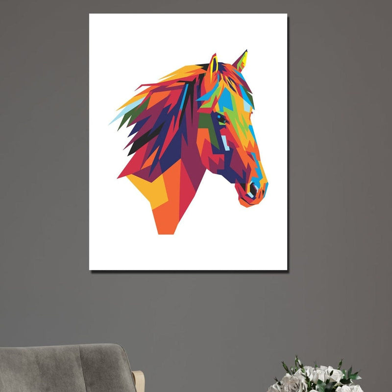 Renkli At Tasarım Tablo 30x40 Mdf 3mm Bonvagon