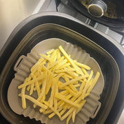 Renkli Isıya Dayanıklı Yıkanılabilir Silikon Fırın Airfryer Kare Model Pişirme Matı 20 cm Bonvagon