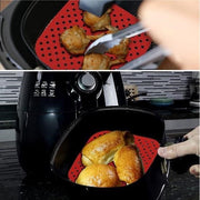 Renkli Isıya Dayanıklı Yıkanılabilir Silikon Fırın Ve Airfryer Kare Pişirme Matı 21,5 Cm Bonvagon