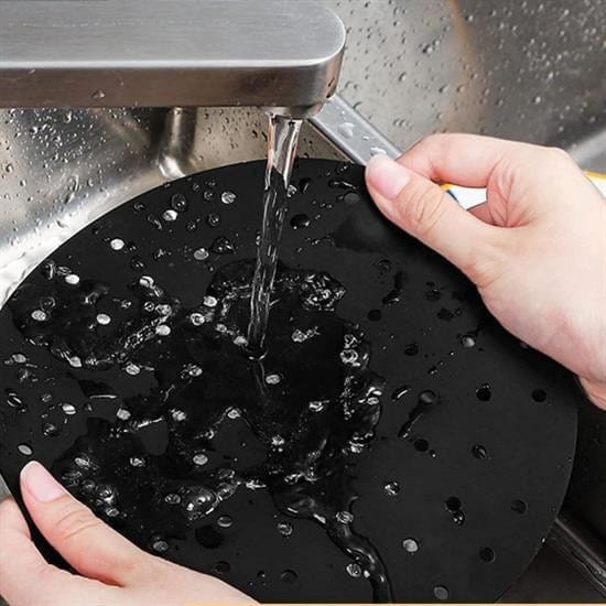 Renkli Isıya Dayanıklı Yıkanılabilir Silikon Fırın Ve Airfryer Yuvarlak Pişirme Matı 20 Cm Bonvagon