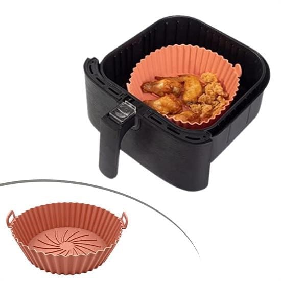 Renkli Isıya Dayanıklı Yıkanılabilir Silikon Fırın Ve Airfryer Yuvarlak Pişirme Matı 20 Cm Bonvagon