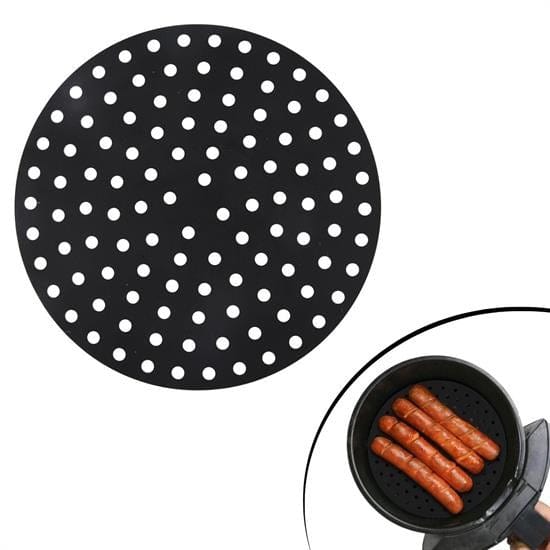 Renkli Isıya Dayanıklı Yıkanılabilir Silikon Fırın Ve Airfryer Yuvarlak Pişirme Matı 23 Cm Bonvagon