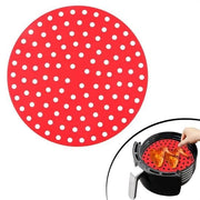 Renkli Isıya Dayanıklı Yıkanılabilir Silikon Fırın Ve Airfryer Yuvarlak Pişirme Matı 23 Cm Bonvagon