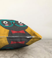 Renkli Kedi Dijital Baskılı Modern Raşel Kadife Kırlent Kılıfı Bonvagon