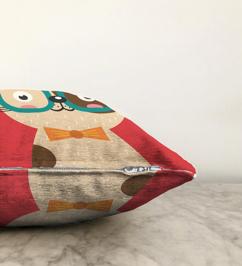 Renkli Kedi Dijital Baskılı Modern Raşel Kadife Kırlent Kılıfı Bonvagon