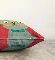 Renkli Kedi Dijital Baskılı Modern Raşel Kadife Kırlent Kılıfı Bonvagon