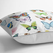 Renkli Kelebek Resimli Dijital Baskılı Modern Yastık Kılıfı 43x43cm Bonvagon