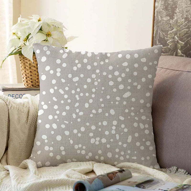 Renkli Zeminli Beyaz Puantiye Desenli Dijital Baskılı Modern Raşel Kadife Yastık Kırlent Kılıfı Bonvagon