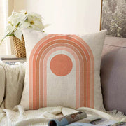 Renkli Zeminli Geometrik Desenli Dijital Baskılı Modern Raşel Kadife Yastık Kırlent Kılıfı Bonvagon