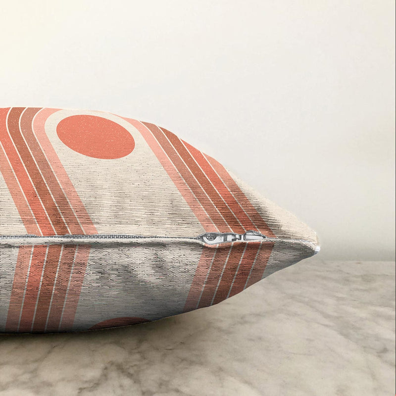 Renkli Zeminli Geometrik Desenli Dijital Baskılı Modern Raşel Kadife Yastık Kırlent Kılıfı Bonvagon