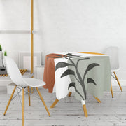 Renkli Zeminli Onedraw Dijital Baskılı Yuvarlak Masa Örtüsü Bonvagon