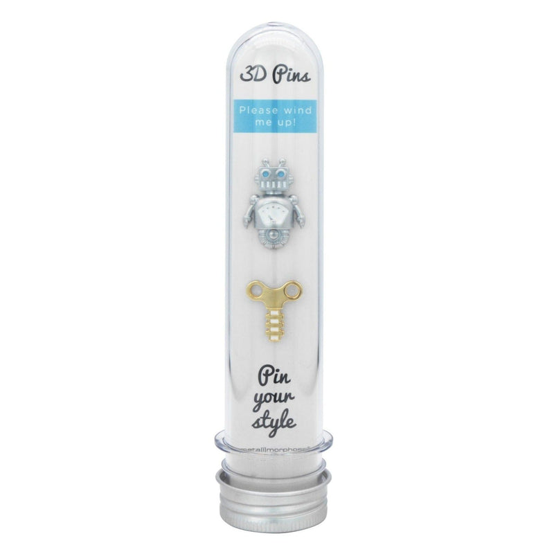 Robot and The Key Broş Pin Seti Bonvagon Metalmorphose